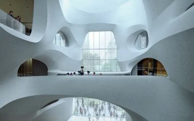 Vidrio y hormigón proyectado para el nuevo anexo del Museo de Historia Natural de NY