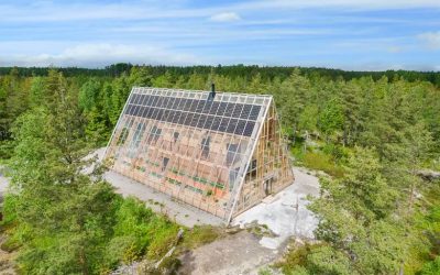Una casa de vidrio en la que los tejados son 100% transparentes