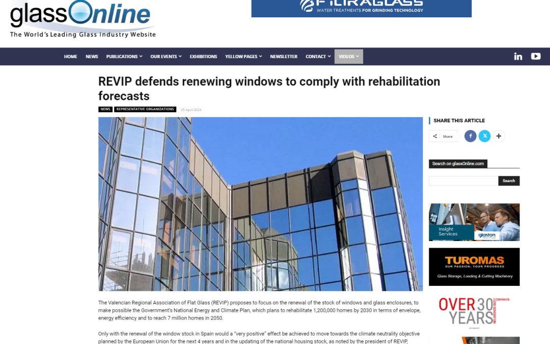 Glass Online: REVIP defends renewing windows to comply with rehabilitation forecasts