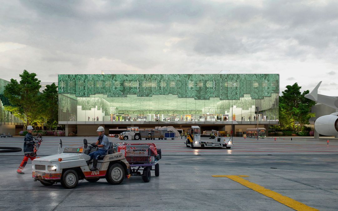 El vidrio inunda la nueva terminal del Aeropuerto Václav Havel de Praga