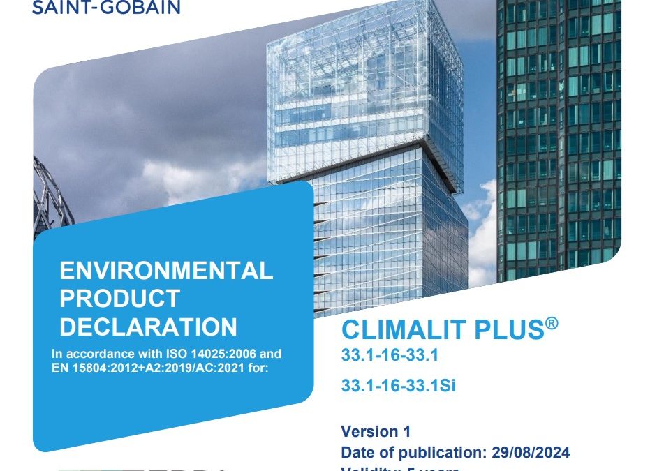 Saint-Gobain Glass obtiene 19 EPDs para la línea Climalit Plus de doble acristalamiento