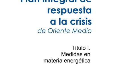 Plan Integral de Respuesta a la Crisis.- Medidas adoptadas en materia energética