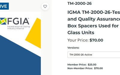 La FGIA actualiza el manual sobre espaciadores de caja utilizados en unidades de vidrio aislante