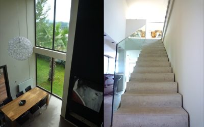 Las barandillas de vidrio para escaleras