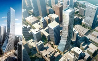 Un muro cortina de 58 plantas en caída, la Rainier Square Tower de Seattle